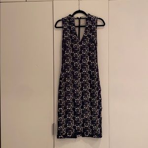 Alice and Olivia Blue and White lace dress